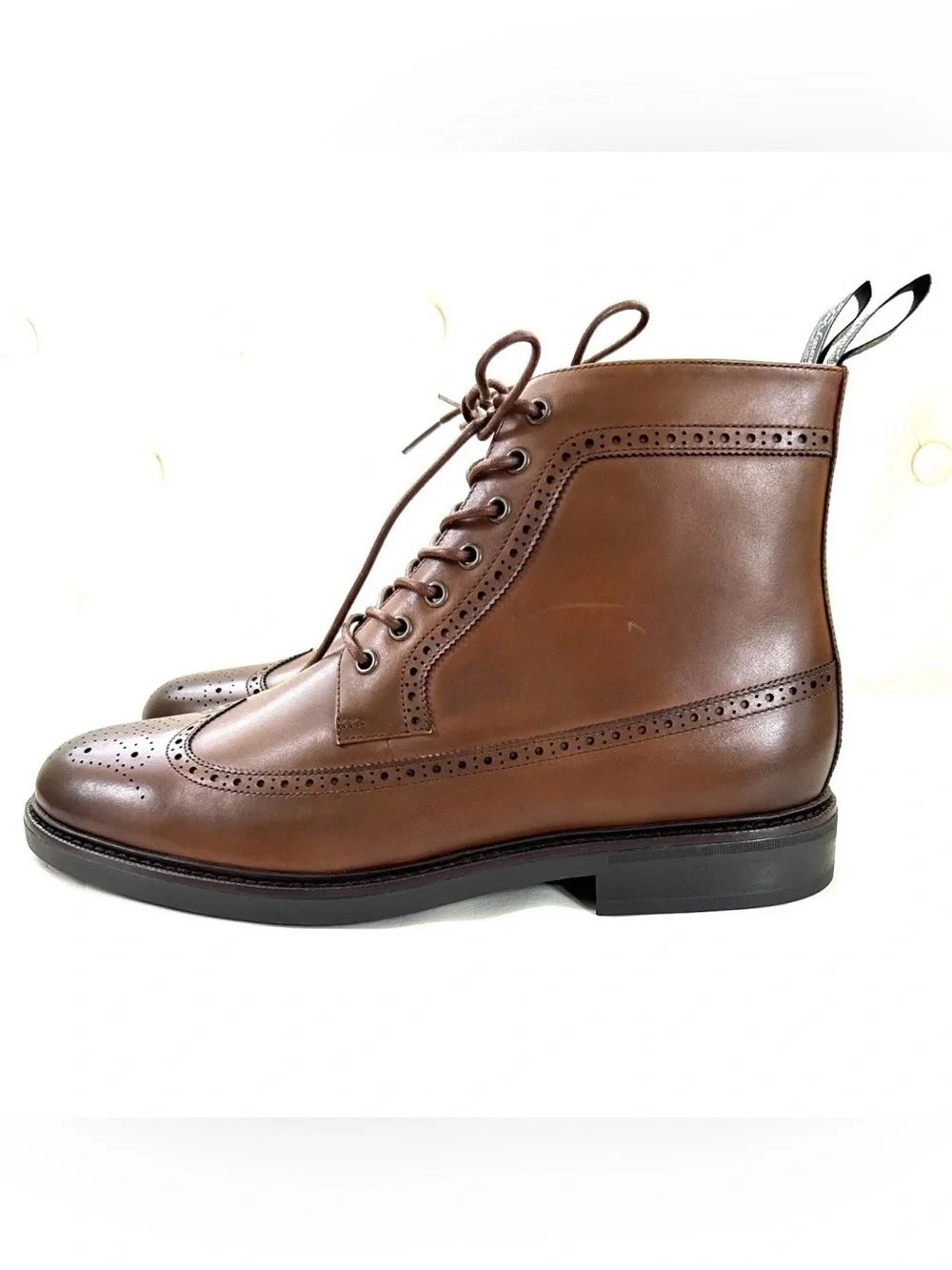 Polo Ralph Lauren Men's Asher Leather Wingtip Dress Boots Brown US 7 $ 228